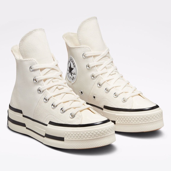 CONVERSE CHUCK 70 PLUS HI TOP - EGRET/BLACK/EGRET - 7.5 W / 9.5 M - Picture 11 of 12